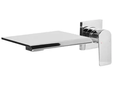 Wall Mounted Basin Mixer Tap APONWAO Brass Silver - Bathroom
