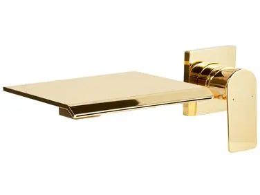 Wall Mounted Basin Mixer Tap APONWAO Brass Gold - Bathroom