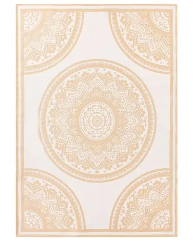 Alfombra de exterior HUBLI Beige 160 x 230 cm - Accesorios decorativos