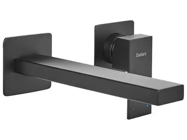 Wall Mounted Basin Mixer Tap ANTOFAGASTA Brass Black - Bathroom