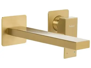 Wall Mounted Basin Mixer Tap ANTOFAGASTA Brass Gold - Bathroom