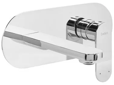 Wall Mounted Basin Mixer Tap CHAPALA Brass Silver - Bathroom