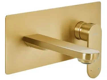 Wall Mounted Basin Mixer Tap CHUNGARA Brass Gold - Bathroom