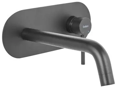 Wall Mounted Basin Mixer Tap GUAIBA Brass Black - Bathroom