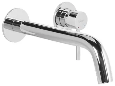Grifo mezclador empotrado de lavabo TRAFUL Latón Plateado - Baño