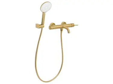 Wall Mounted Bath Shower Mixer Tap MELIQUINA Gold - Bathroom