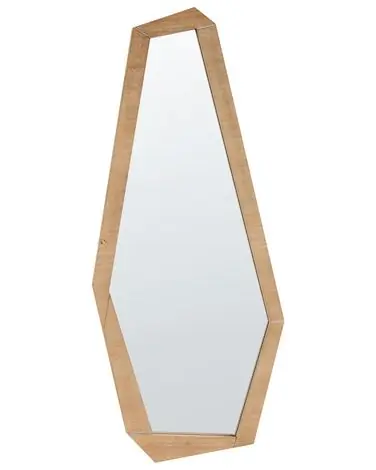Wall Mirror CHANU 44 cm 104 cm Light Brown - Home Accessories