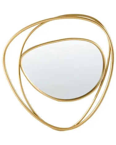 Wall Mirror COURCY 50 cm 54 cm Metal Gold - Home Accessories