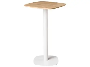 Bar Table MORELLA Light Brown/ White 60 cm 60 cm - Dining Room