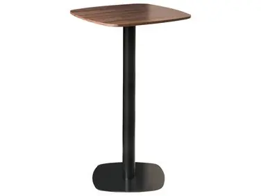 Bar Table MORELLA Black/ Dark Brown 60 cm 60 cm - Dining Room