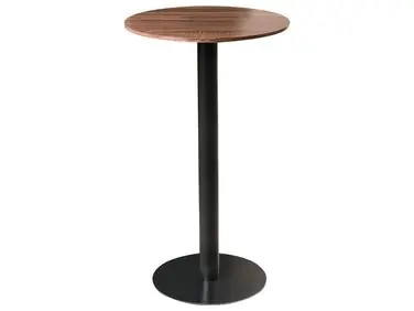 Bar Table MORELLA Black/ Dark Brown 60 cm 60 cm - Dining Room