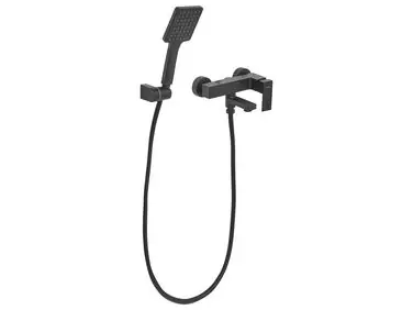 Wall Mounted Bath Shower Mixer Tap BALNEARIO Black - Bathroom