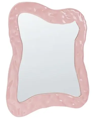 Wall Mirror PENCRAN 60 cm 80 cm Pink - Home Accessories