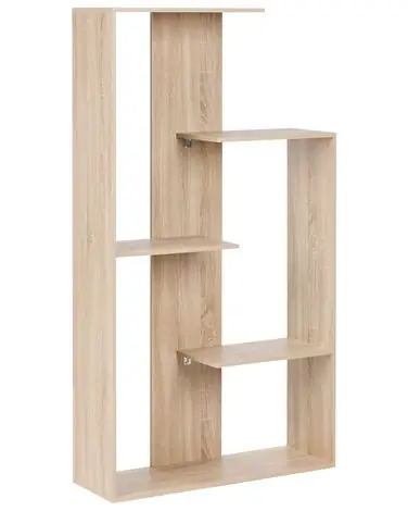 3 Tier Bookcase KAHNTAH 163 cm Light Brown - Home Office