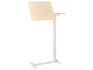 Manual Adjustable Laptop Stand SCHOLA Light Brown/ White 70 cm 40 cm - Home Office