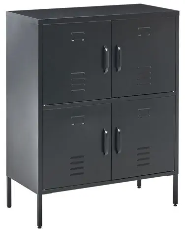Storage Unit HOLBECK Metal Black - Home Office