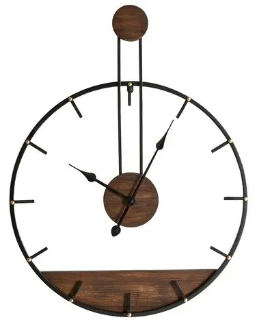 Wall Clock TAUGON 60 cm Metal Black - Home Accessories