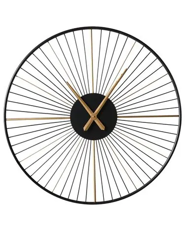 Reloj de pared SAZAIS 80 cm Metal Negro - Accesorios decorativos