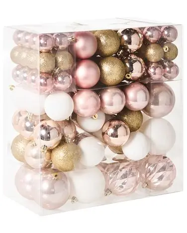 Set of 114 Baubles GJENDE Pink - Christmas