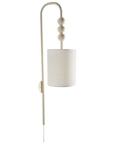 Wall Lamp LOKY Beige Metal - Home Accessories