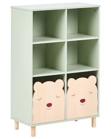 3 Tier Bookcase NOBBY 90 cm Light Green - Living Room