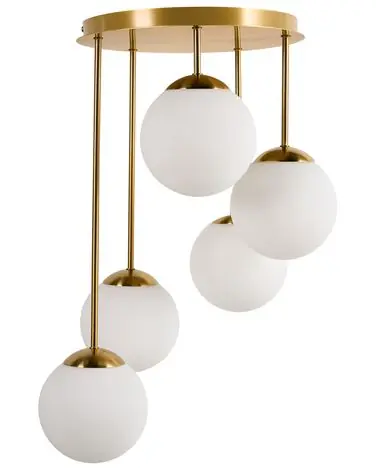 5 Light Pendant Lamp RIANA Metal Brass - Home Accessories