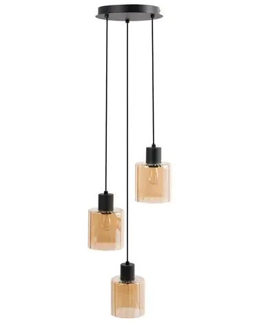 3 Light Pendant Lamp KITARE Glass Beige - Home Accessories