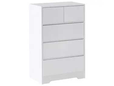 5 Drawer Chest ALBERTA White - Living Room