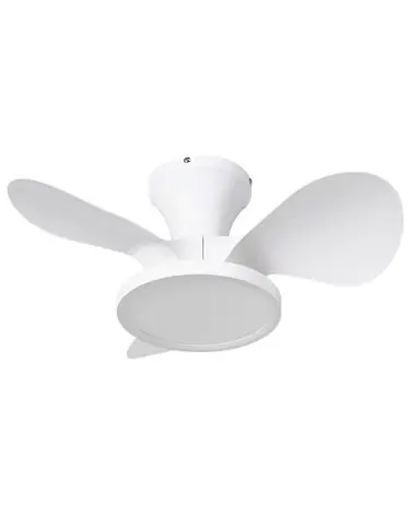 Ceiling Fan with Light PUNTI with Remote LED White - Home Accessories