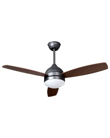 Ceiling Fan with Light MANSALA with Remote LED Dark Brown - Home Accessories