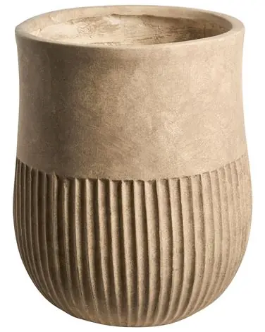 Plant Pot PYLAROS 36 cm Beige - Garden & Balcony