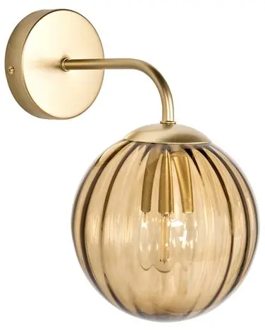 Wall Lamp BOOMI Dark Brown Glass - Home Accessories