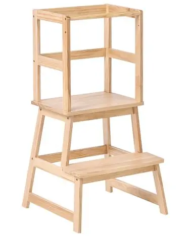 Torre de aprendizaje BREMER Madera de pino Marrón claro - Sala de estar