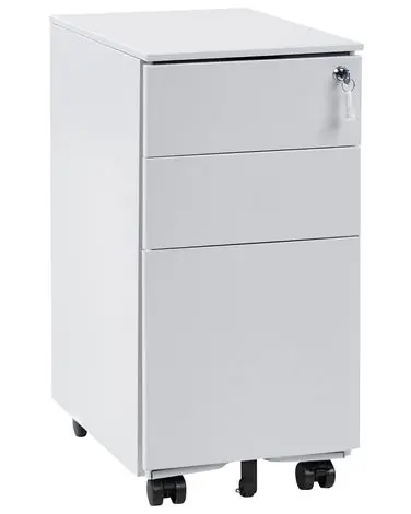 Storage Unit BOLSENA Metal Light Grey - Home Office
