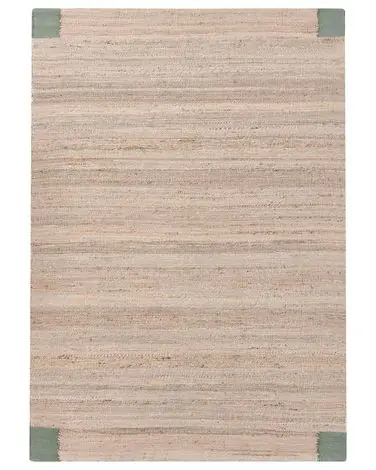 Alfombra AMRAVATI Beige/Verde 160 x 230 cm Yute - Accesorios decorativos