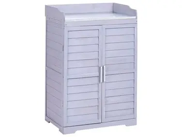 Mesa de jardinería TEREVILLE Madera de abeto 100 cm 67 cm Gris - Jardín y balcón