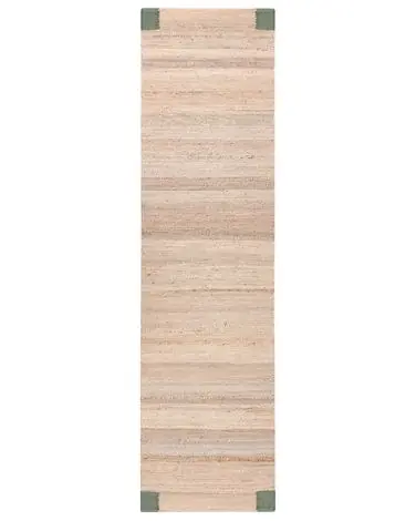 Alfombra AMRAVATI Beige/Verde 80 x 300 cm Yute - Accesorios decorativos