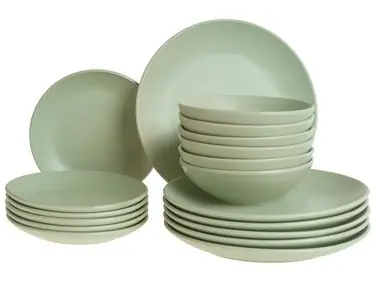Vajilla de 18 piezas VIVANI Gres Verde - Accesorios decorativos