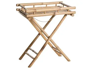 Mesa auxiliar MISICUNI Bambú Natural plegable - Baño