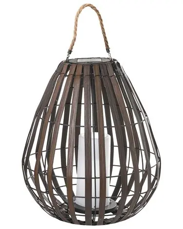 Linterna solar LUFUPA 61 cm Marrón oscuro - Accesorios decorativos