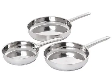 Conjunto de 3 sartenes PRIMECOOK Acero inoxidable Plateado - Accesorios y utensilios de cocina
