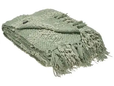 Manta VELLA 200 x 220 cm Verde - Accesorios decorativos