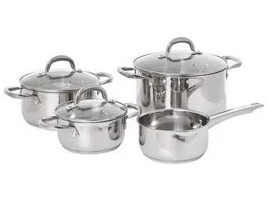 Conjunto de ollas de 7 piezas PRIMECOOK Acero inoxidable Plateado - Accesorios y utensilios de cocina