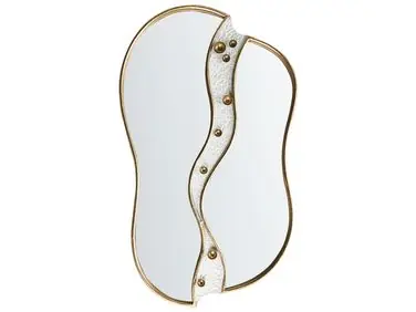 Wall Mirror TAWLEY 45 cm 76 cm Metal Gold - Home Accessories