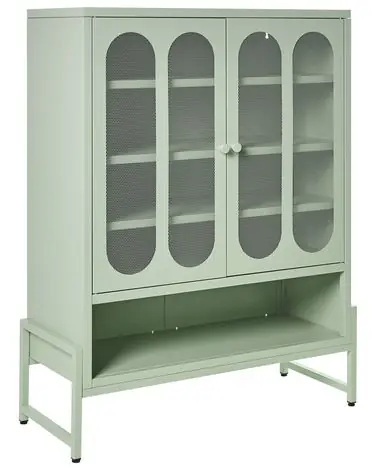 Aparador de 2 puertas SOLETTA Metal Verde menta - Oficina