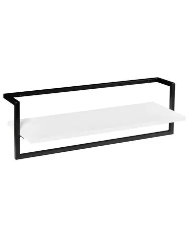 Toallero BETANIA Metal Negro con estante - Baño