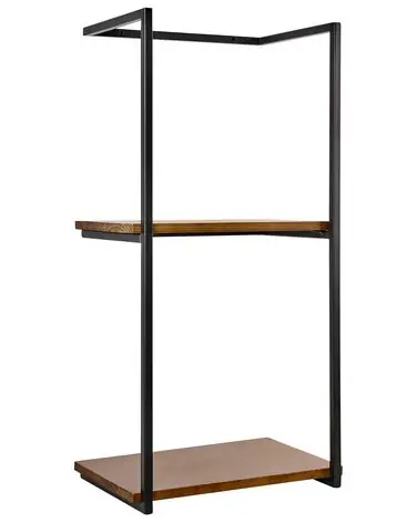 Wall Shelf LOLOG Metal Black - Bathroom