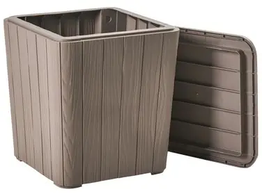 Storage Box SARANDI 40 cm 40 cm Taupe - Garden & Balcony