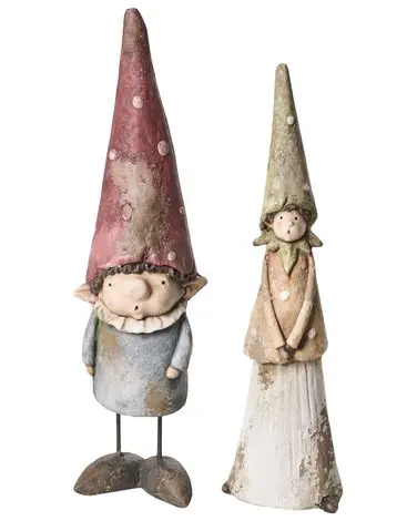 Conjunto de 2 estatuas de jardín GREVA Gnomo Multicolor - Jardín y balcón