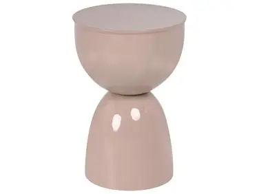 Mesa auxiliar CANYON Metal Beige claro - Sala de estar